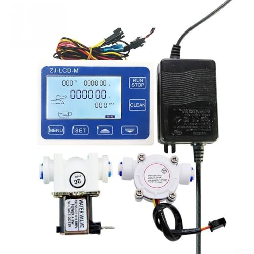 Sensor de flujo digital contra pérdidas de agua con pantalla LCD y salida de pulso de 1/4 de pulgada 2