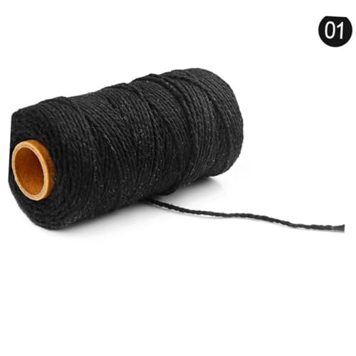 Cuerda de algodón para camping y manualidades creativas con rollos trenzados de colores 6