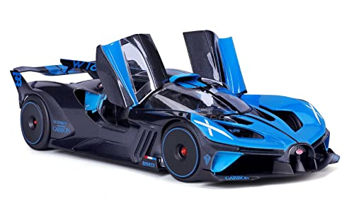 Image of Bburago - 1 /18 Scale Model Compatible with Bugatti Bolide W16 8.0 2020 Sports Car Die-Cast Scale Model Replica Miniature (Blue), Kids