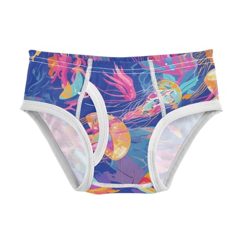 KLL Colorful Jellyfish Toddler Boy Pure Cotton Underwear Breathable Undies