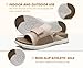 COFACE Women’s Orthotic Sandals Comfortable Plantar Fasciitis Arch Support Sandal Slippers Ladies Fashion Fabric Kint Slides Sandals with Lightweight Athletic Soft Cushion Footbed, size 8 Beige