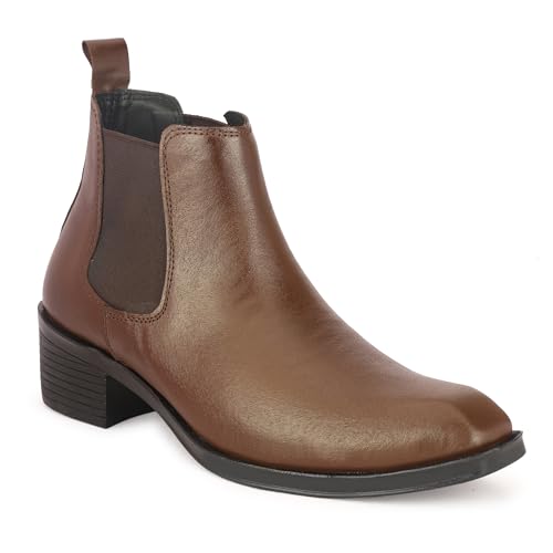 Image of Men's Chelsea Boots | Black Croc Textured Leather | Cuban Heel | Italian Design | TPR Sole | Cushioned Insole