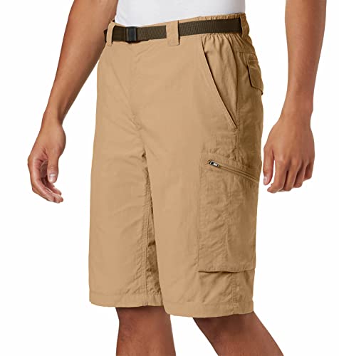 Image of Columbia Men's Regular Fit Shorts (AM4723 Cypress Heather Camo Print 40)