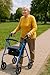 Lightweight Folding Steel Rollator Walker with Seat – 6” Wheels, Locking Hand Brakes, Adjustable Handles (31