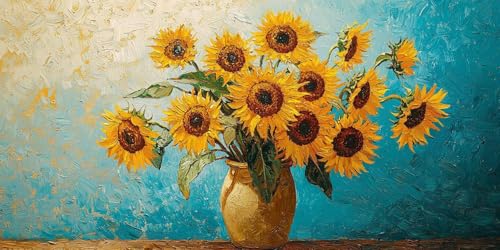 Décoration Murale Maison originale avec cette broderie diamant tournesol