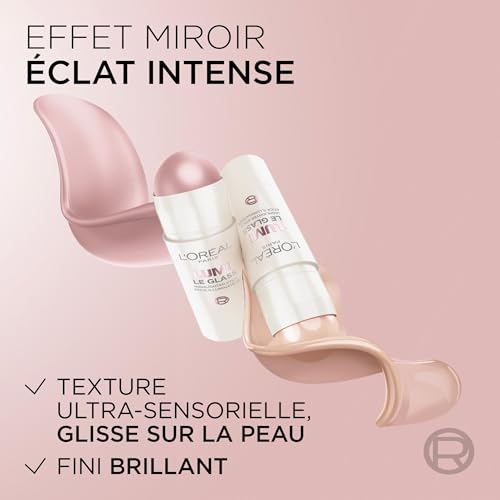 'Oréal Paris Highlighter Stick Enlumineur Usages Tous Type de Peau Formule Légère et Agréable Lumi Glass Teinte : 610 Pearl Eclat 5 g - vue 3