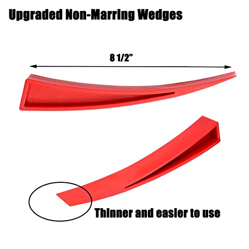 JACHOM 2022 Upgraded Flexible Long Reach Tools | Telescopic Design Pole with Air Wedge Pump, Non Marring Wedge, Pocket Bag | Essential Car Tool Kit