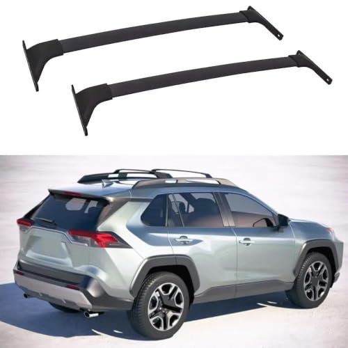 Barres de toit pour Toyota RAV4 2019-2025 en alliage d'aluminium noir - 2