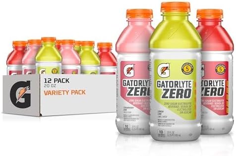 Gatorade Gatorlyte Zero Variety Pack, 20 Fl Oz (Pack of 12)