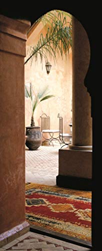 Plage 141042 Sticker Trompe l'œil Porte - Marrakech, 204 x 83 cm