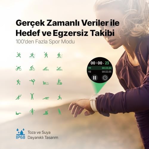 ttec Tempus Pro 34mm AMOLED Ekranlı Yuvarlak Alüminyum Kasa Akıllı Saat - Görsel 6