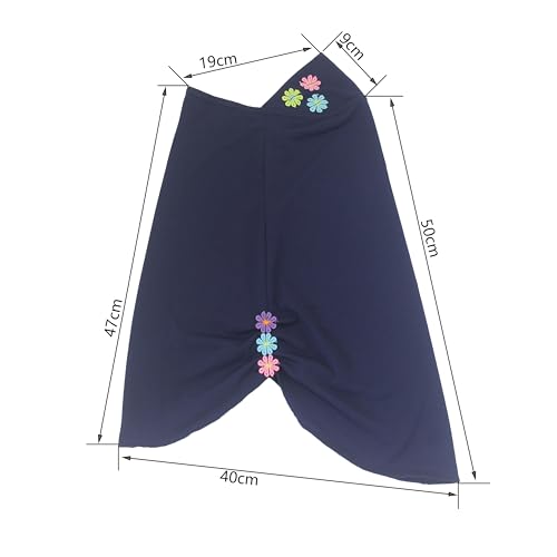 Modest Beauty Girls Instant Hijab – Soft Kids Muslim Scarf with Flower, Breathable One-Piece Headscarf for Toddlers Age 2-8