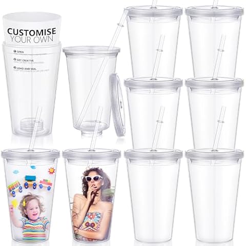 Vesici 8 Pcs Insulated Custom Tumblers Cover