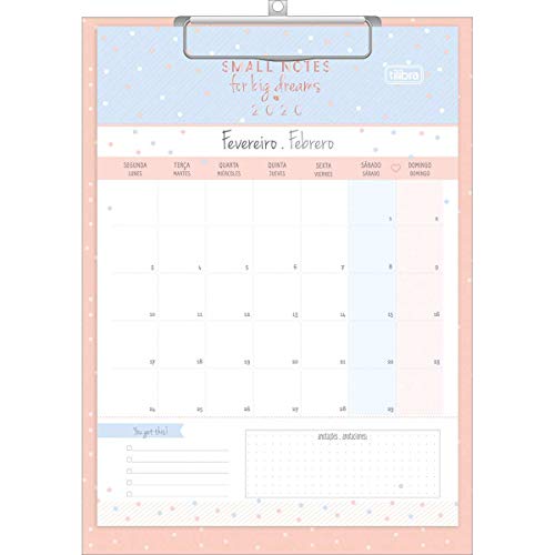 Soho Calendário Planner Prancheta Soho 2020, Multicor