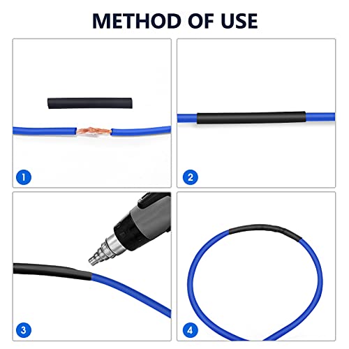 Image of ASHINER Black Heat Shrink Tubing Kit - 580Pcs EVA Material in 11 Sizes - Ideal for Electrical Insulation, Repairs, and Wire Connectors with User-Friendly Design and Storage Case
