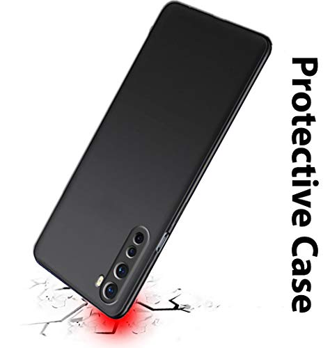 Image of TheGiftKart Sleek Back Cover Case for OnePlus Nord 2020 | Slim Fit Protective Design | Ultra Matte Finish | Camera Protection Bump | Soft Silicon Back Cover Case for OnePlus Nord (Silicone, Black)