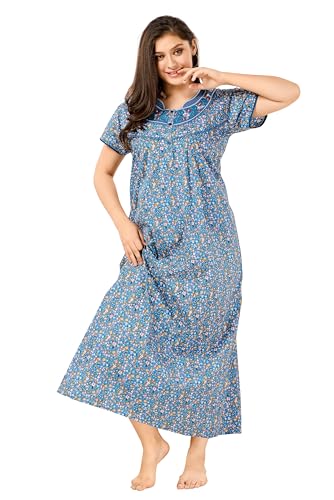 Image of Soulemo Women Cotton Floor Length Nighty 1648
