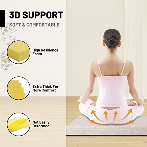 Lokex Bench Cushion,Non-Slip Durable Bench Cushions For Indoor Furniture,Window Seat Cushions Indoor With Ties,Cream 36X14 Inch #TOP2