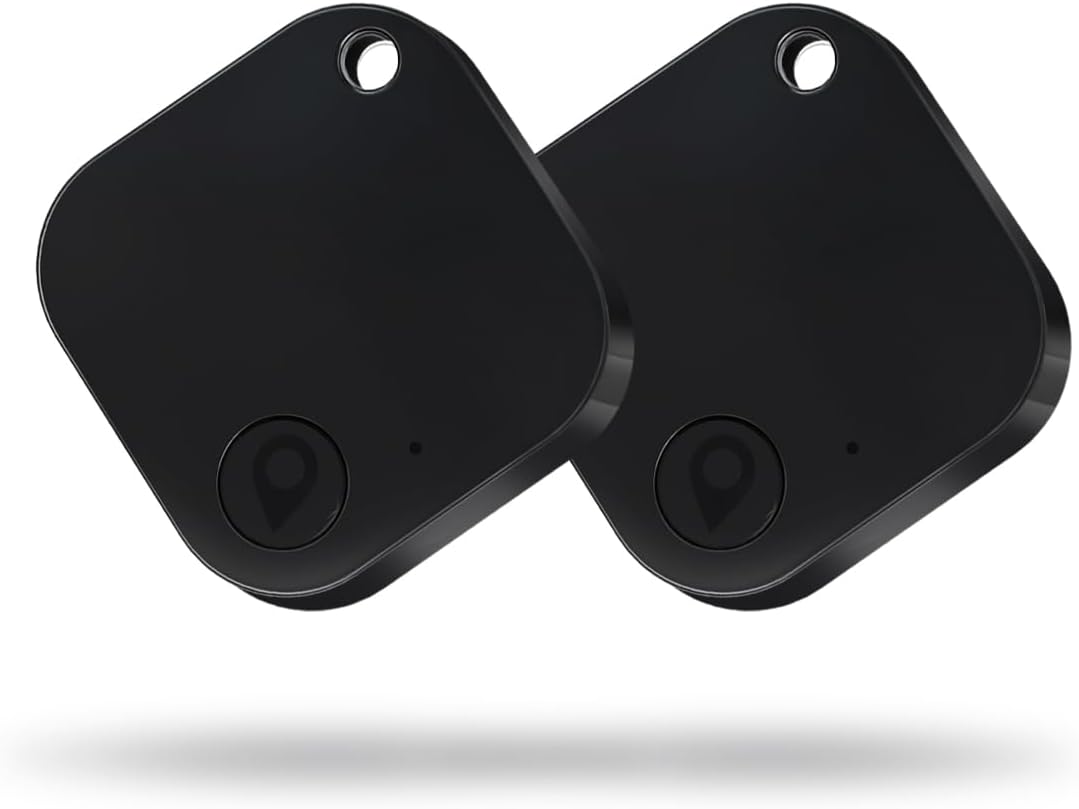 Air Tags-2 Pack, Bluetooth Luggage Tracker Work with Apple Find My (iOS Only, Not for Android), Key Finder and Item Locator for Backpack/Suitcase/Wallet etc