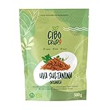 Uva Pasas Sultanas Ecologicas - 500g. Uvas Pasas Deshidratadas y Cruda Sin Azúcares Añadidos para Consumir con Snacks o en Dulces.