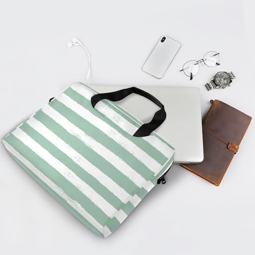 Maletín cruzado para laptop 15.6 pulg blanco-verde miniatura 6