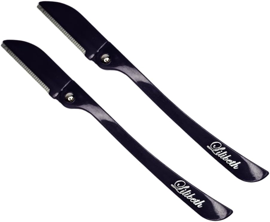Brow Shaper - Dermaplaning Blades for Face - Face Shaver for Women - Dermaplaning Tool for Women - Pack of 2 Derma Blades (Black)