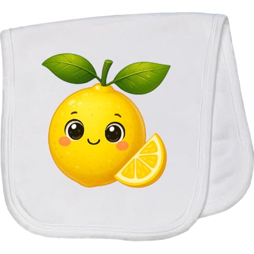 inktastic Summer Lemon Baby Burp Cloth White 459f3