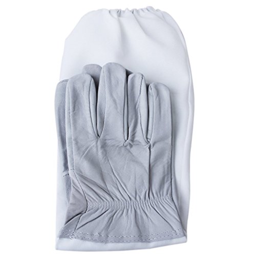 Wowlife 1 Pair Premium Beekeeping Protective Gloves Bee Keeping Gloves with Vented Long Sleeves (Style A) - Thumbnail 2