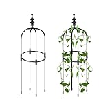 Gemüsespalier, Gartentrellis | Garten-Spalier für Gemüse | Rostfreier Turm Obelisk...