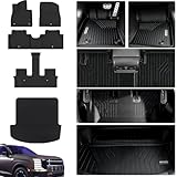 Floor Mats for 2026 Hyundai Palisade Gas Accessories, fit SE、SEL、SEL Convenience、SEL Premium、Limited、XRT、Calligraphy,TPE All Weather Protection Full Coverage Trunk Liner & Floor Liner for Palisade