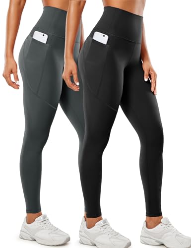 2 Pack Leggings with Pockets for Women 25