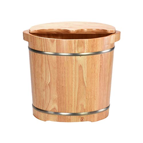 Baño de pies de madera con tapa, 36 cm