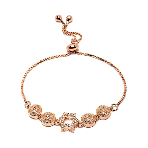 Rose Gold-Plated American Diamond Jewellery Set
