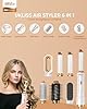 Sèche Cheveux & Air Styler Pro, UKLISS Airbrush 6 en 1 avec 1000W Seche Cheveux Professionnel, Boucleur a Cheveux Automatique, Fer a Lisser, Thermal Brush, Brushing Brosse Soufflante - Blanc