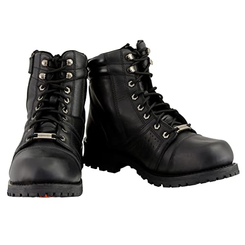 Image of Milwaukee Leather Men's Leather Lace-Up Riding Boots - Motorcycle Biker Footwear for Street & Daily Wear