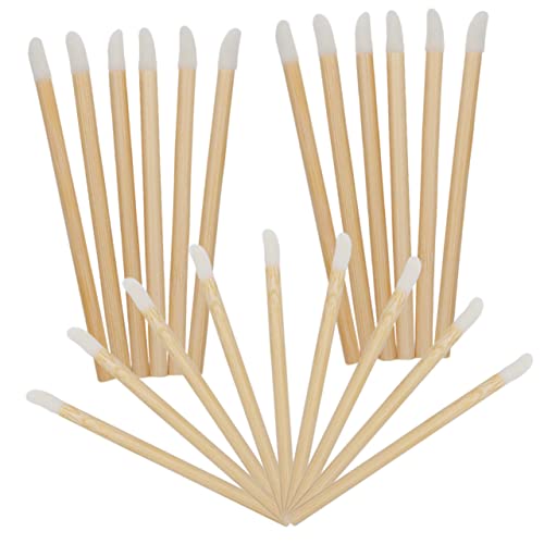 Beatifufu Wooden Lip Brush 100pcs Lipstick Applicators for Makeup Professional Home Use