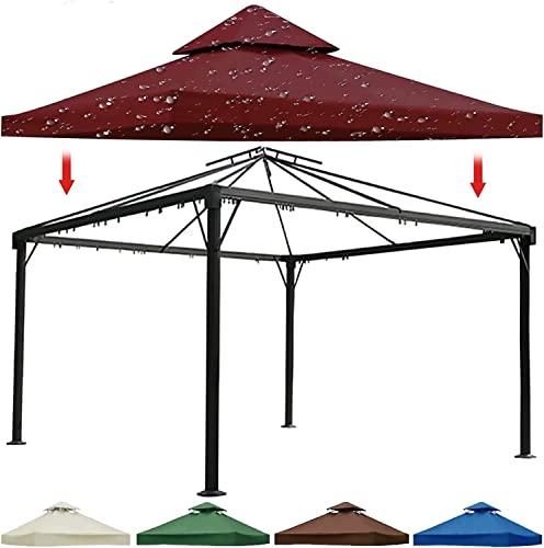 Waterproof Pavilion Replacement Cover 2Tiered with Ventilated Top for Pergola Patio Grill Garden SunshadeDurable Outdoor Protection