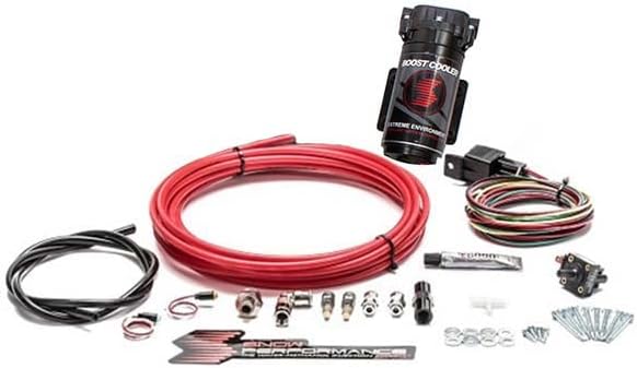 Snow Performance Nitrous Express Diesel Stage 1 Boost Cooler Water-Methanol Injection Kit Red High Temp Nylon Tubing, Quick-Connect Fittings SNO-301-T