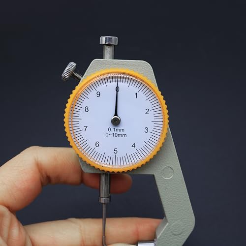 Medidor de grosor calibre para medición 0-10mm para cuero y láminas planas, herramienta manual de alta precisión 0.1mm miniatura 7