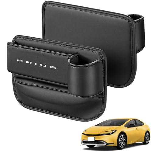 SUVVNE(スウ?ニ) 車隙間 収納 新型プリウス 60系用 ドリンクホルダー レザー PRIUS 60系 ZVW60 ZVW65 MXWH60 MXWH65 (2023年1月〜現行) 車種専用 収納ケース 収納ボックス 収納ソフト シートポケット 車パ