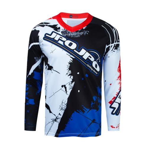 WeimoMonkey Maillot de ciclismo para hombre MTB Motocross Gear Downhill Racing Shirt Mountain Bike Wear, Cu9011-b, 12 años