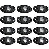 Sacolin 12 Pcs 9 W Blue Led Car Underglow Lights, Ip67 Waterproof, Aluminum Case for Trucks, Boats, and Trailers, 2.8×1.3×0.4 Inches