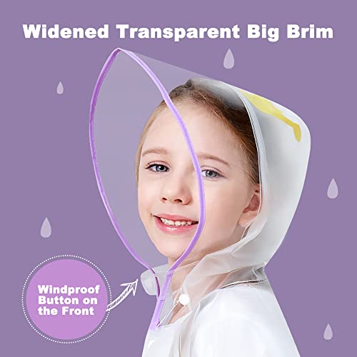 Kids Rain Coat For Girls Boys Cartoon Mermaid Toddler Rain Wear Children Transparent Raincoat Jacket Poncho 4Xl Size 13-14 Years #TOP1