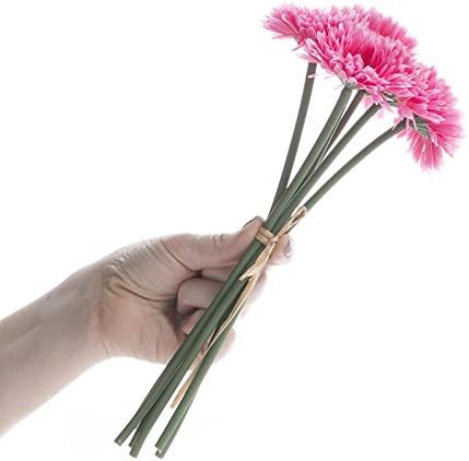 Miniatura 4 de Factory Direct Craft Flores artificiales de áster rosa brillante (3 piezas) las flores de seda se pueden colocar en un recipiente para un arreglo