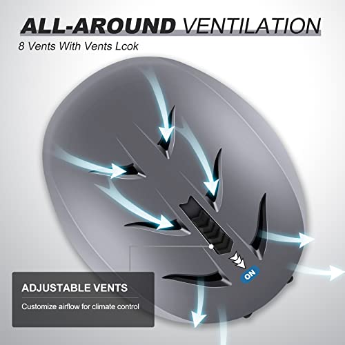 Odoland Ski Helmet Snowboard Helmet, Goggles Compatible, Luxury Snow Sports Helmet With Astm Safety Certificated For Men Women And Youth, Grey S #TOP3