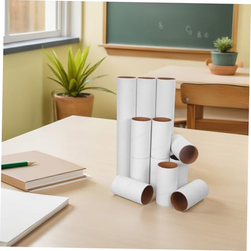 POPETPOP 12 Sztuk Cienkich Papierowych Tub Do DIY Białe Kartonowe Rolki Do Kreatywnych Projektów Plastycznych dla Chłopiec Dziewczynka i Dorosłych i Przenośne Materiały Rękodzielnicze