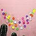 Colorful Paper Garland, Circle Dots Hanging Decorations, Rainbow Sprinkle Decorations for Birthday Party, Wedding and Classroom Party - 4pcs