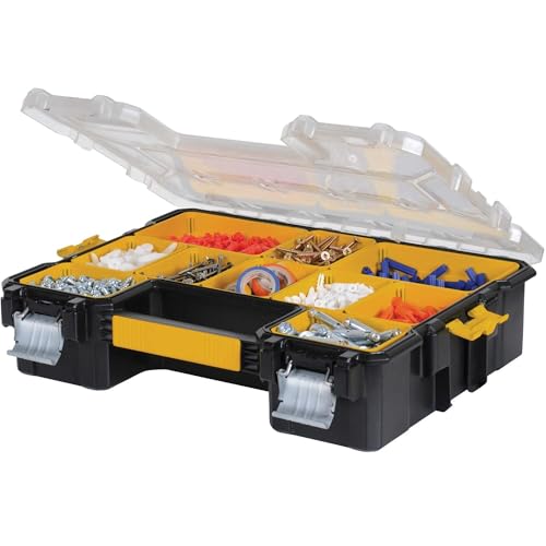 Image of DEWALT Small Parts Organizer, Hardware Storage Box with Removable Dividers, 10-Compartment (DWST14825) (Pack of 3)