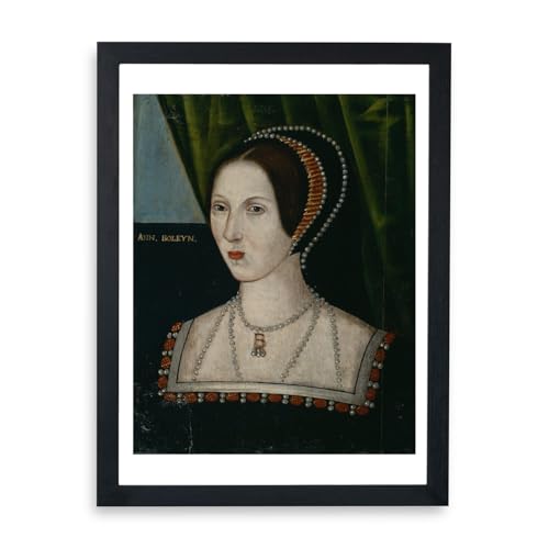 Affiche Queen Anne Boleyn encadrée grand format portrait British School
