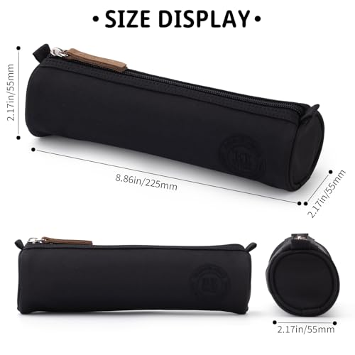 Image of EASTHILL Small Pencil Case Pencil Pouch Stationery Pen Bag Office Supplies for Girls Women-Black